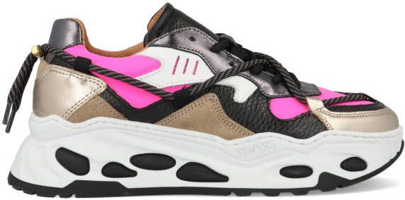 Dwrs Dames Sneakers Saturnus Neon pink black Multi - Foto 4