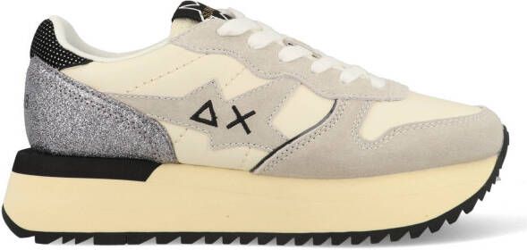 Sun68 Stargirl Zilveren Sneaker in Roomkleurig Suède Multicolor Dames - Foto 4