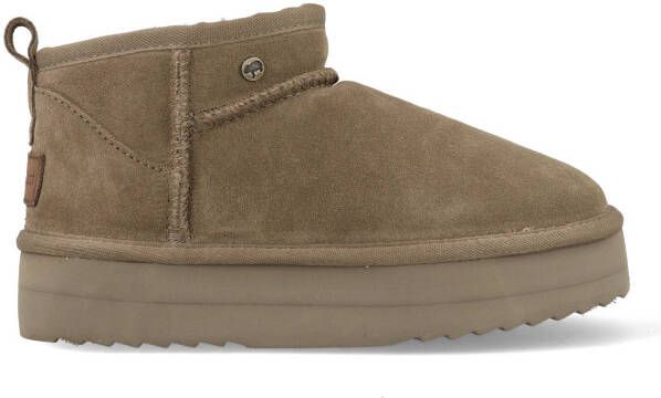 Warmbat Stijlvolle Durack Groene Suède Plateau Laars Green Dames - Foto 4