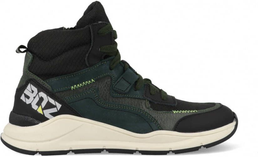 Braqeez 421982-568 Hoge Sneakers Groen Leer Veters - Foto 16