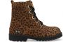 BunniesJR Bunnies JR Thijs Trots Biker Boots Bruin Print Leer Veters - Thumbnail 2