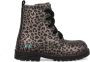 BunniesJR Bunnies JR Thijs Trots Biker Boots Zilver Print Leer Veters - Thumbnail 2