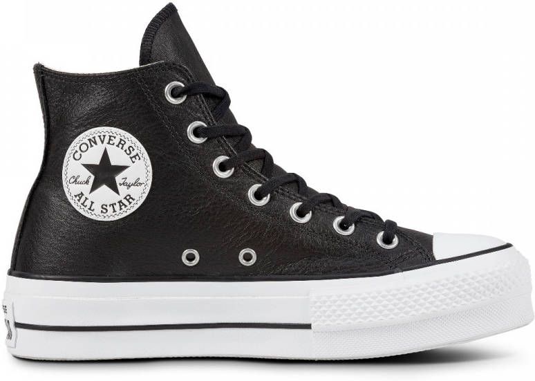 zwarte leren converse dames