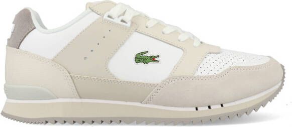 Lacoste Vintage-geïnspireerde Partner Piste Leren Sneakers Beige Heren - Foto 11