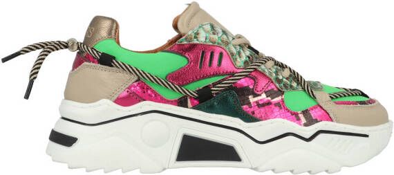 Dwrs Dames Sneakers Jupiter Green fuchsia Groen - Foto 2