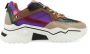 DWRS LABEL Pluto Purple Beige Paars Leer Lage sneakers Dames - Thumbnail 2