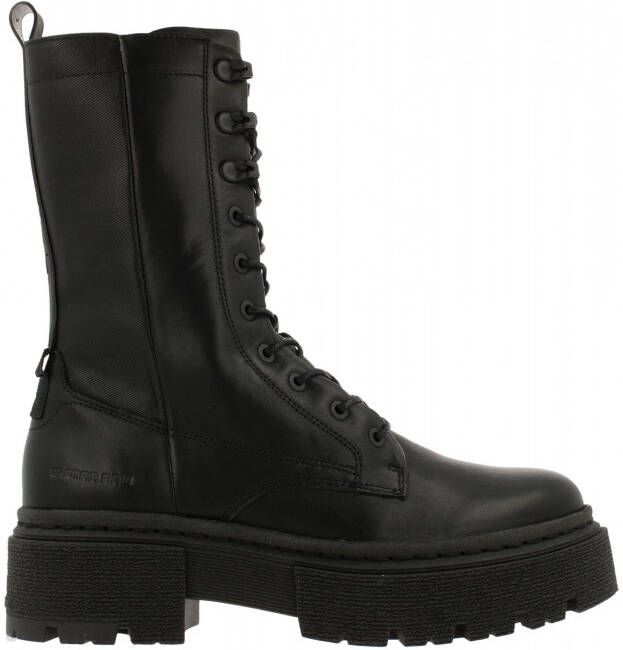 G-Star G Star Raw Kafey Pfm Hgh Lea Dnm W Veterboots Laarzen Met Veters Dames Zwart - Foto 6