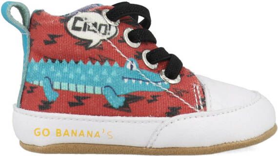 Go Banana's Pantoffels GB_ALLIGATOR-P Blauw Rood