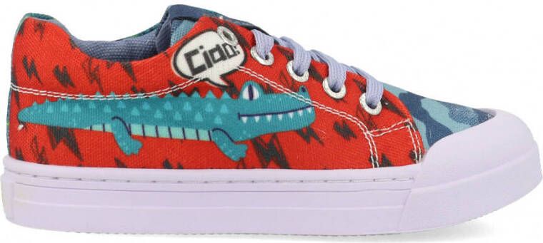 Go Banana's Sneakers GB_ALLIGATOR-L Blauw Rood