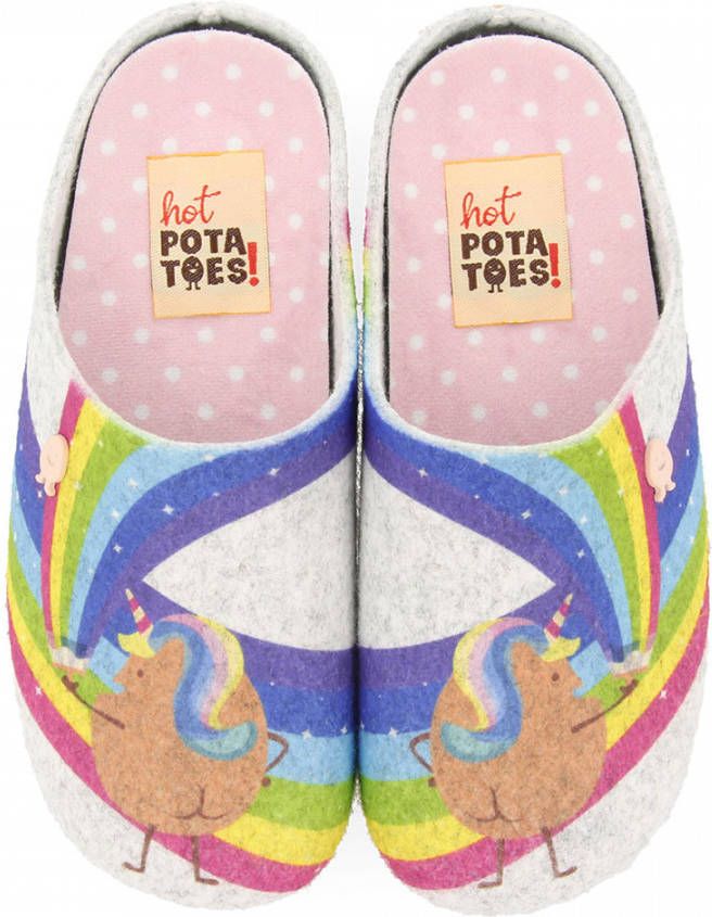 Hot Potatoes Pantoffels Lambach 64639 Grijs