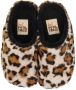 Hot Potatoes pantoffels met panterprint beige bruin Meisjes Imitatiebont 38 - Thumbnail 4