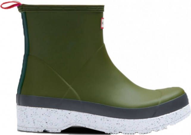 Hunter Play Short Speckle Sole Wellington Boots WMS Regenlaarzen Dames  Groen - Schoenen.nl