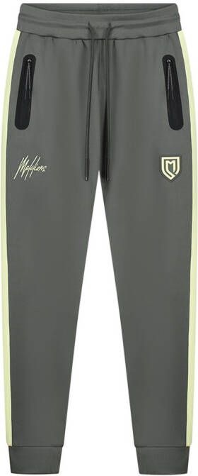 Malelions Sport Academy Trackpants MS2-AW23-17-225 Grijs Lime Groen