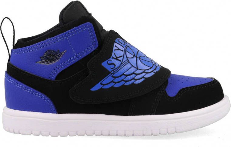 jordans blauw zwart