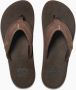 Bruin Tinten Cushion Teenslippers Zomer slippers Heren Bruin - Thumbnail 2