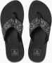 Reef Spring Woven Black White Dames Slippers Zwart Wit - Thumbnail 3