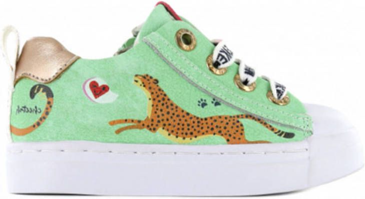 Shoesme veterschoen, Veterschoenen, Meisje, Maat 22, groen - Schoenen.nl