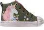 Shoesme SH21W020 B hoge leren sneakers groen roze - Thumbnail 3