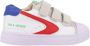 Shoesme witte klittenband sneaker met rode striping - Thumbnail 4