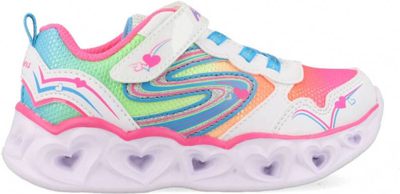 Skechers Heart Lights Love Spark Meisjes Sneakers White/Multi - Schoenen.nl