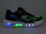 Skechers Flex-Glow Dezlom Jongens Sneakers Black Blue Lime - Thumbnail 2