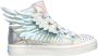 Skechers Twinkle Toes hoge sneakers met lichtjes zilver Meisjes Imitatieleer 28 - Thumbnail 2