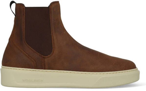 Woolrich Classic Court Chelsea boots Enkellaarsjes Heren Bruin - Schoenen.nl