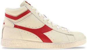 Diadora Game L High Waxed Wit Rood