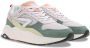 HUB Glide chunky suède sneakers beige groen geel - Thumbnail 4