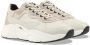 Hub Rock w Lage sneakers Leren Sneaker Dames Beige - Thumbnail 6