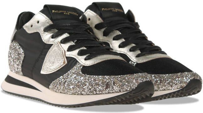 Philippe Model TRPX Low Zwart Glitter Dames