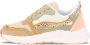 POSH by Poelman CHARLIE Dames Sneakers Beige met oranje combinatie - Thumbnail 11