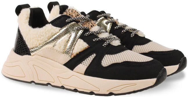 Poelman Clover Zwart Beige Dames
