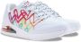 Skechers JGoldcrown Uno 2 Floating Love Sneaker Dames Wit Multi - Thumbnail 10