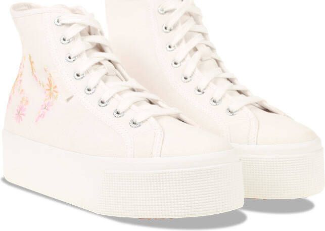 Superga 2708 Flowers Emroidery Wit Dames