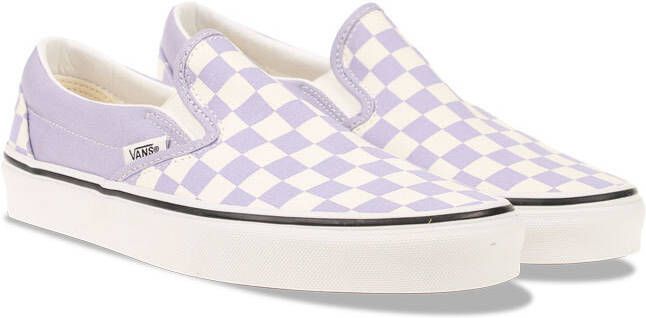 Vans Ruitpatroon Slip-on Sneaker Languid Lavendel Wit Purple Dames - Foto 3