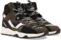 Vingino Gio Mid hoge leren sneakers legergroen - Thumbnail 6