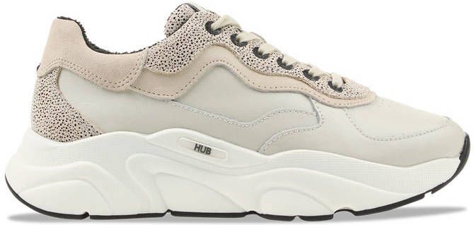 Hub Rock w Lage sneakers Leren Sneaker Dames Beige - Foto 5