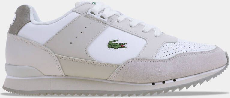 Lacoste Vintage-geïnspireerde Partner Piste Leren Sneakers Beige Heren - Foto 11