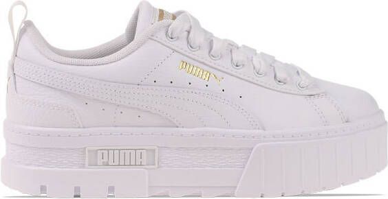 Puma Mayze Lth sneakers wit goud Meisjes Imitatieleer Meerkleurig 29 - Foto 7