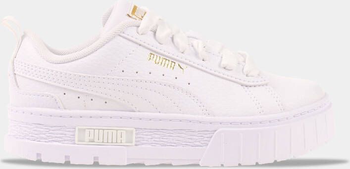 Puma Mayze Lth sneakers wit goud Meisjes Imitatieleer Meerkleurig 29 - Foto 6