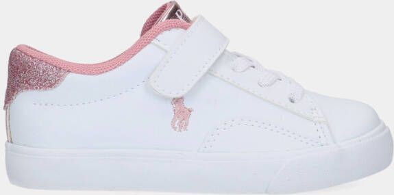 Ralph Lauren Polo Theron V PS White Pink peuter sneakers