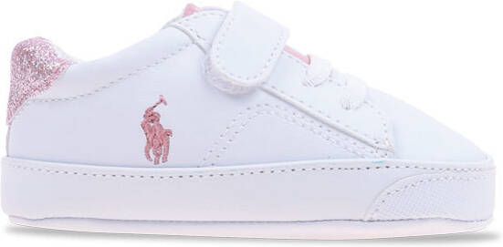 Ralph Lauren Polo Theron V Ps Layette White Pink Glitter baby sneakers
