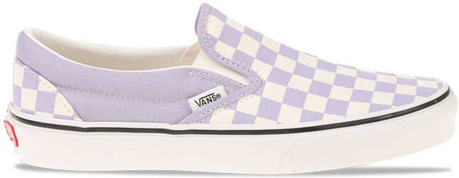 Vans Ruitpatroon Slip-on Sneaker Languid Lavendel Wit Purple Dames - Foto 1