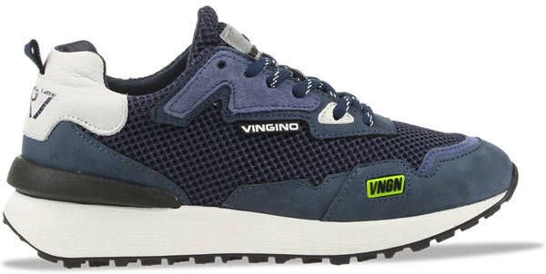 Vingino Jongens Veterschoenen & Klitteband Baggio Night Blue Sneaker Blauw - Foto 2