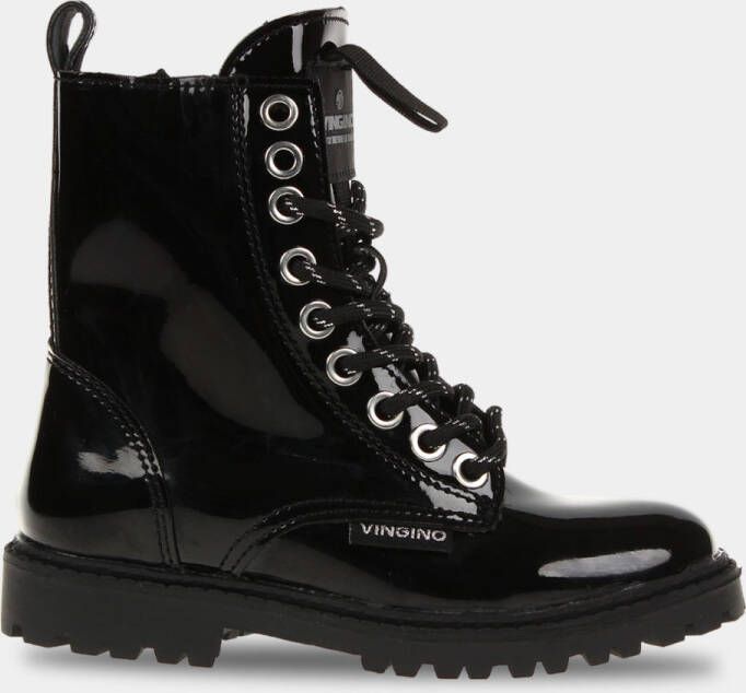 Vingino Eva High Veterboots Laarzen Met Veters Zwart - Foto 6