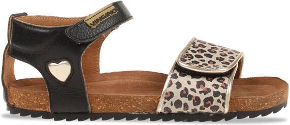 Vingino Floor leren sandalen panterprint zwart - Foto 8