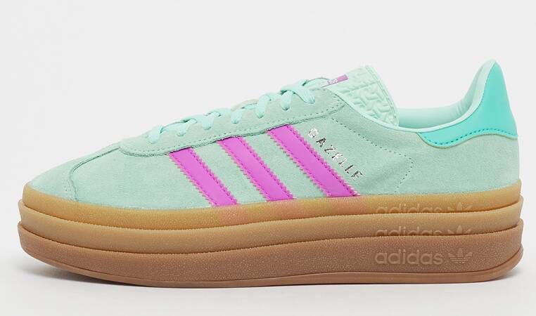 Adidas Originals Gazelle Bold Junior Clear Mint Flash Pink Mint Rush- Clear Mint Flash Pink Mint Rush - Foto 5