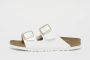 Birkenstock Arizona Grote Gesp Patent Witte Slippers Birko Flor Patent Streetwear - Thumbnail 8