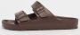 Birkenstock Chocoladebruine Dubbele Band Sandalen Brown Unisex - Thumbnail 45